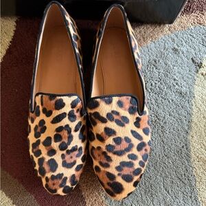 J. Crew Mahogany Cheetah print loafers